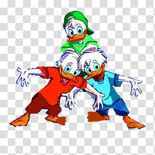 Huey Dewey Louie Quack Colors transparent background PNG clipart