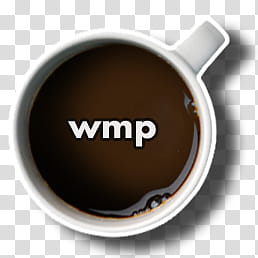 CoffeePause dock icons, coffee wmp, white ceramic cup with wmp text overlay transparent background PNG clipart