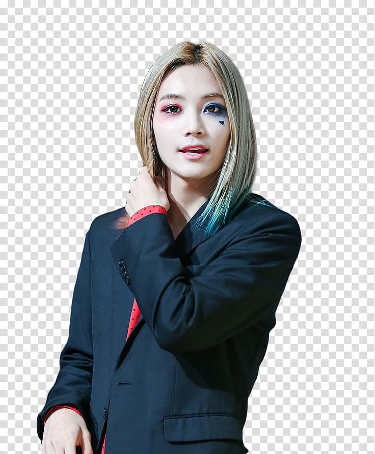 Yoon Jeonghan of SEVENTEEN, woman in black blazer transparent background PNG clipart