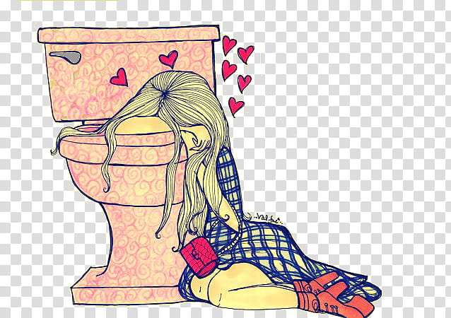 , woman sleeping on toilet bowl illustration transparent background PNG clipart