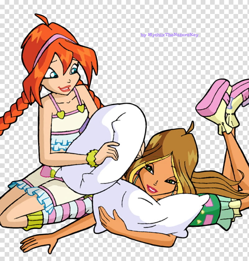 Winx Club Bloom And Flora Pajamas Party transparent background PNG clipart