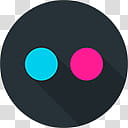 Flatjoy Circle Icons, Flickr_alt, two circle-shaped teal and pink transparent background PNG clipart