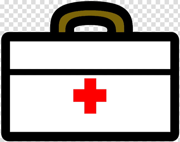 white and black first aid kit box transparent background PNG clipart