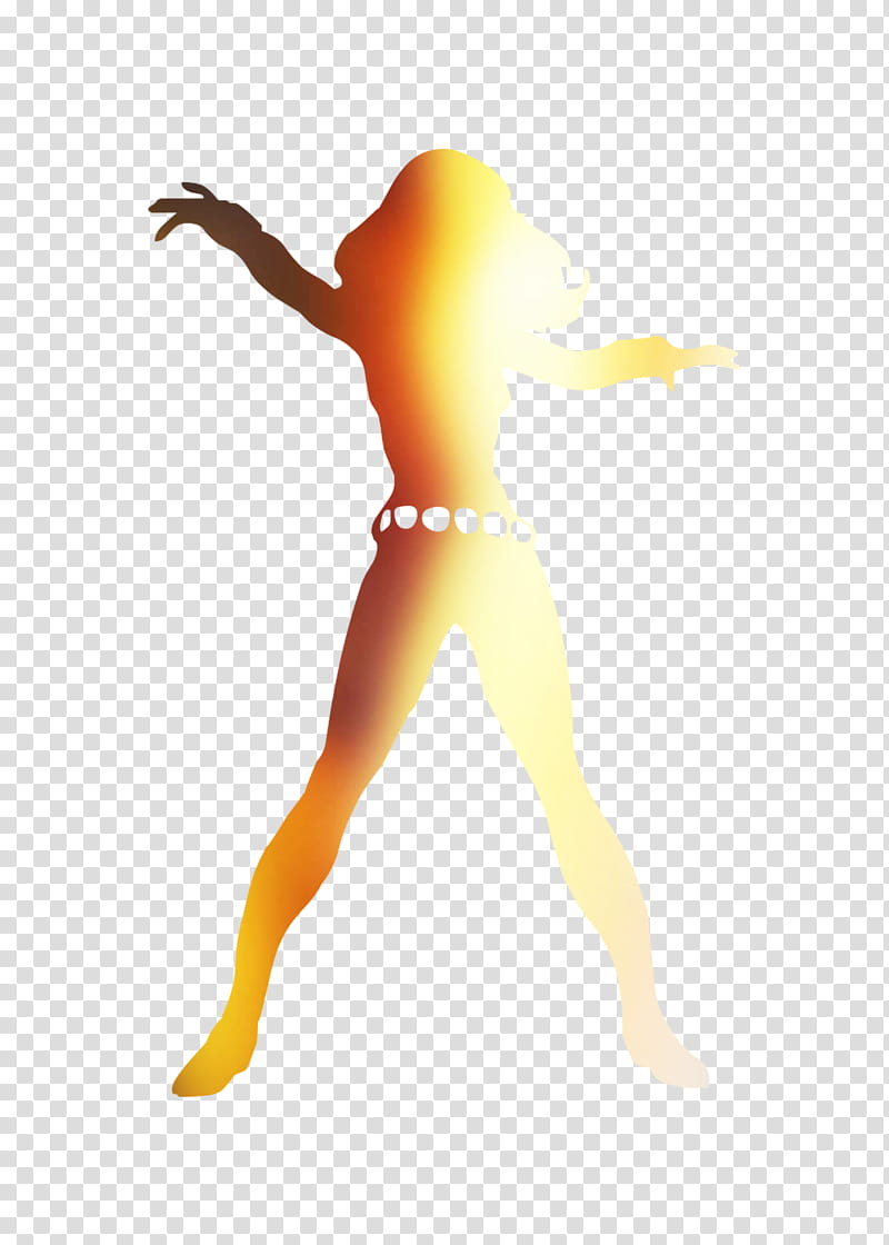 Dancer Silhouette, Yellow, Character, Hip, Standing, Muscle transparent background PNG clipart