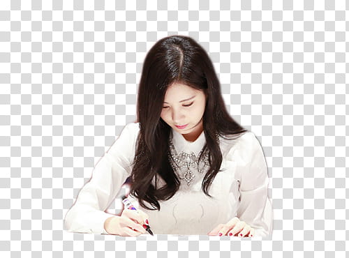 RENDER SNSD LOTTE EVENT, woman holding black marker pen transparent background PNG clipart