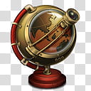 Steampunk Web Browser icon, S WebBrowser px transparent background PNG clipart