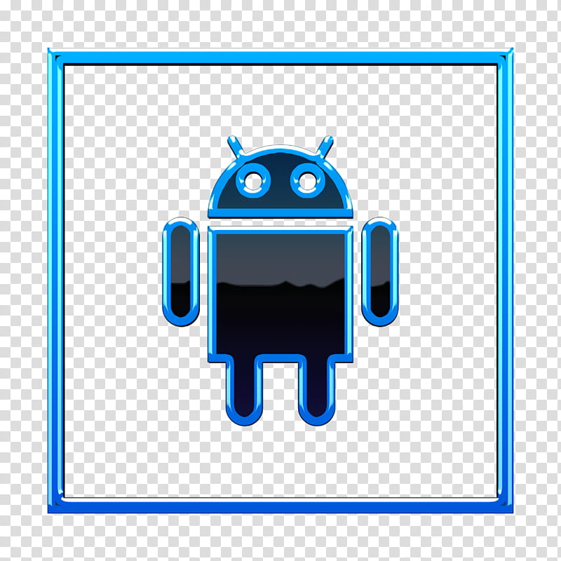 android icon logo icon media icon, Social Icon, Frame, Technology, Electric Blue transparent background PNG clipart
