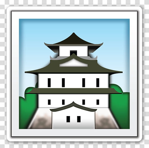 EMOJI STICKER , Japanese castle illustration transparent background PNG clipart