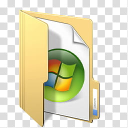 Windows Live For XP, yellow file folder icon transparent background PNG clipart