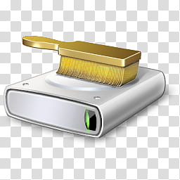 Windows Live For XP, yellow brush on top of gray power bank transparent background PNG clipart