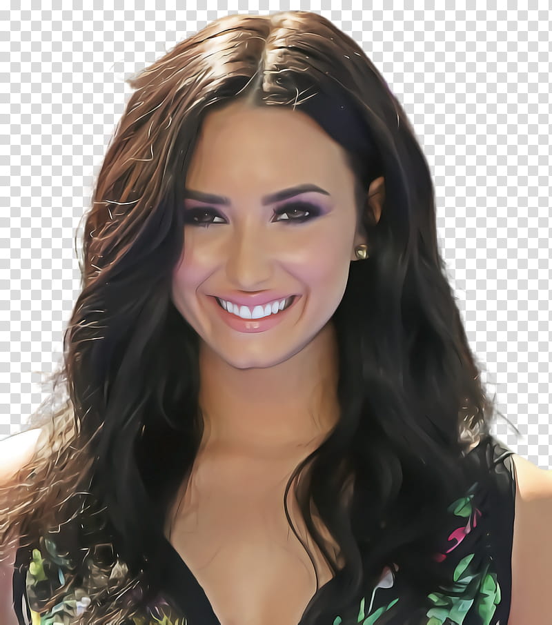 Festival, Demi Lovato, Smurfs The Lost Village, Sorry Not Sorry, Global Citizen Festival, Long Hair, Black Hair, Hair Coloring transparent background PNG clipart