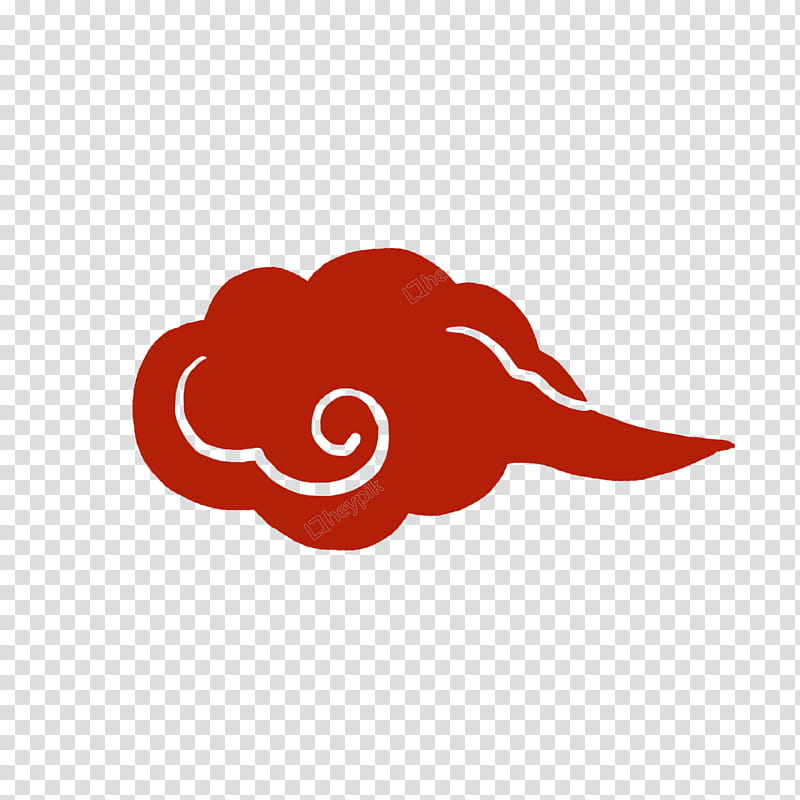 Cloud Logo, China, Ink, Red transparent background PNG clipart