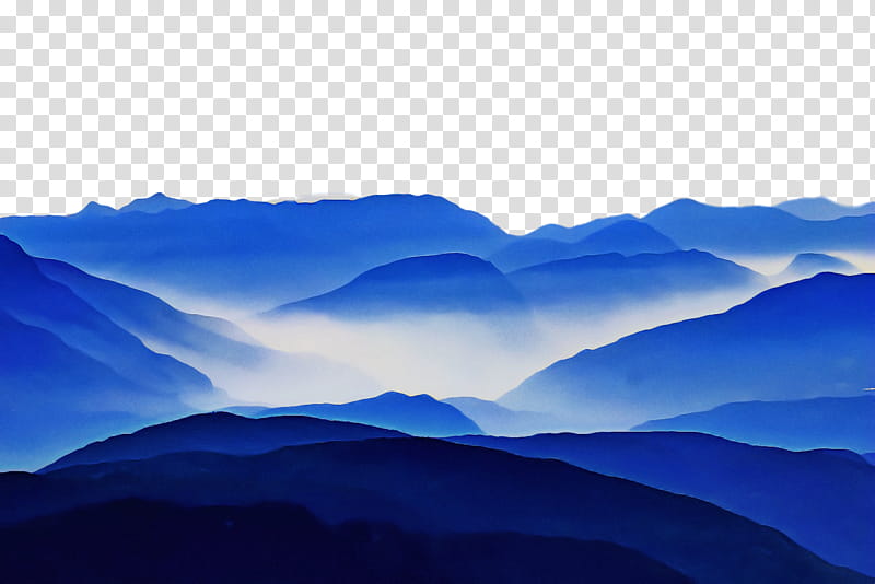 mountainous landforms blue nature sky mountain, Natural Landscape, Mountain Range, Atmosphere, Atmospheric Phenomenon, Hill transparent background PNG clipart