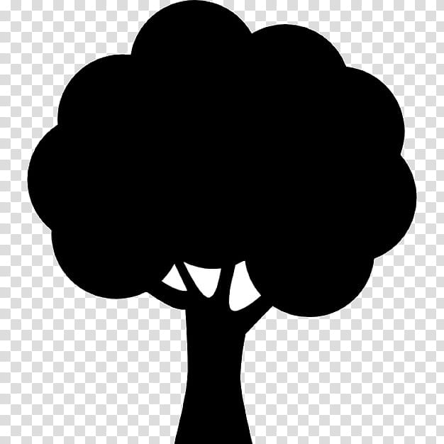 Oak Tree Silhouette, Blackandwhite, Plant, Cloud, Symbol transparent background PNG clipart