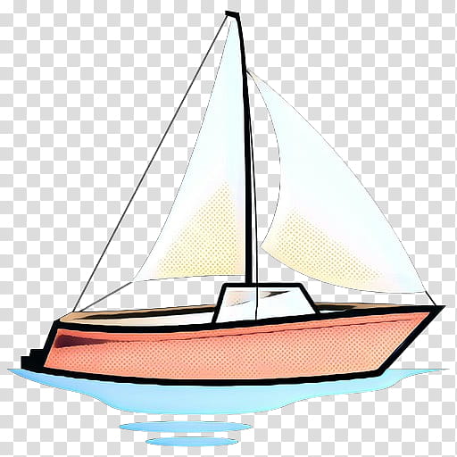 sail sailboat boat water transportation sailing, Pop Art, Retro, Vintage, Vehicle, Mast, Watercraft, Dinghy Sailing transparent background PNG clipart