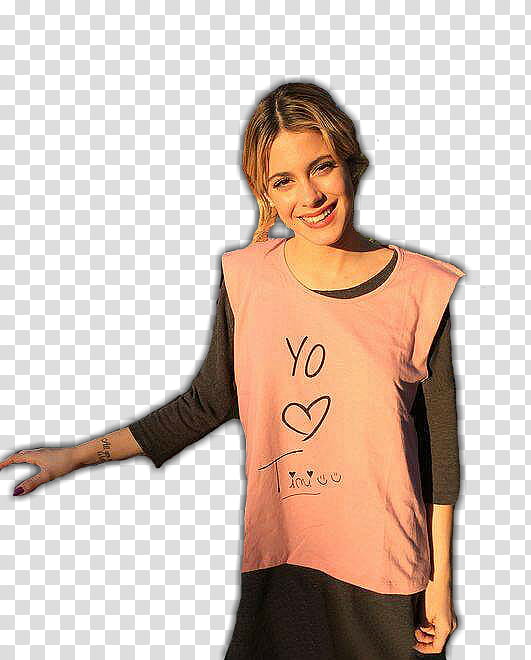 Tini stoessel con sus remeras transparent background PNG clipart