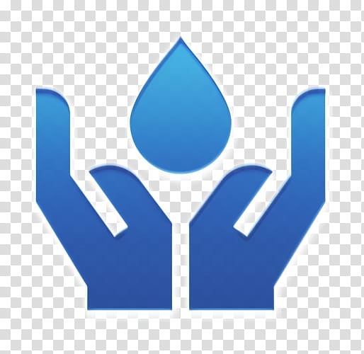 Water icon Hydro power icon Sustainable Energy icon, Logo, Electric Blue, Hand, Gesture, Symbol transparent background PNG clipart