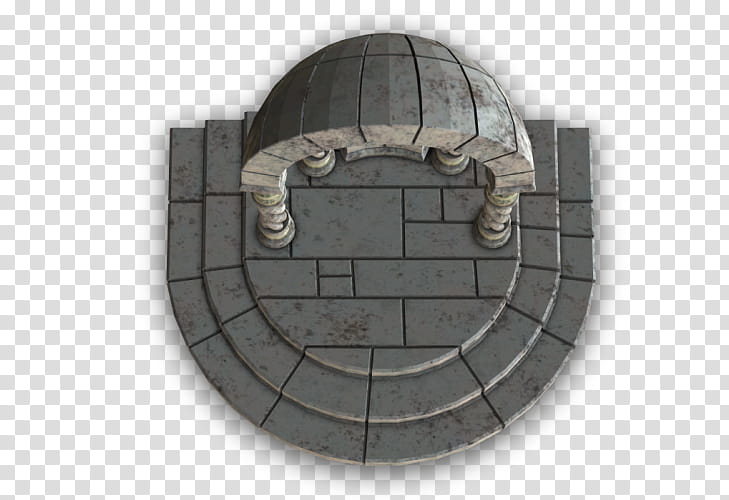 RPG Map Elements , gray concrete arch temple illustration transparent background PNG clipart