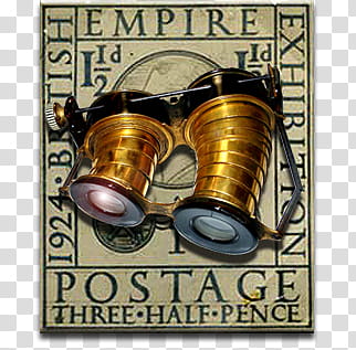 Steampunk Eric Gill Stamp Icon Set, opera transparent background PNG clipart