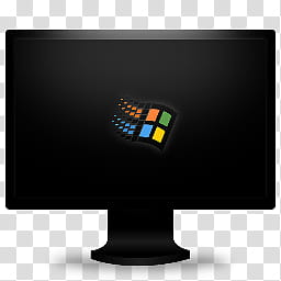 OS Monitors  OS, black monitor with Microsoft Windows logo transparent background PNG clipart