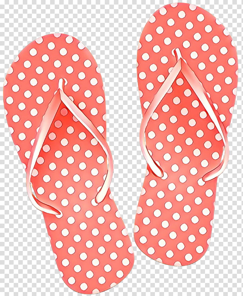 Polka dot, Cartoon, Flipflops, Footwear, Pink, Shoe, Sandal transparent background PNG clipart