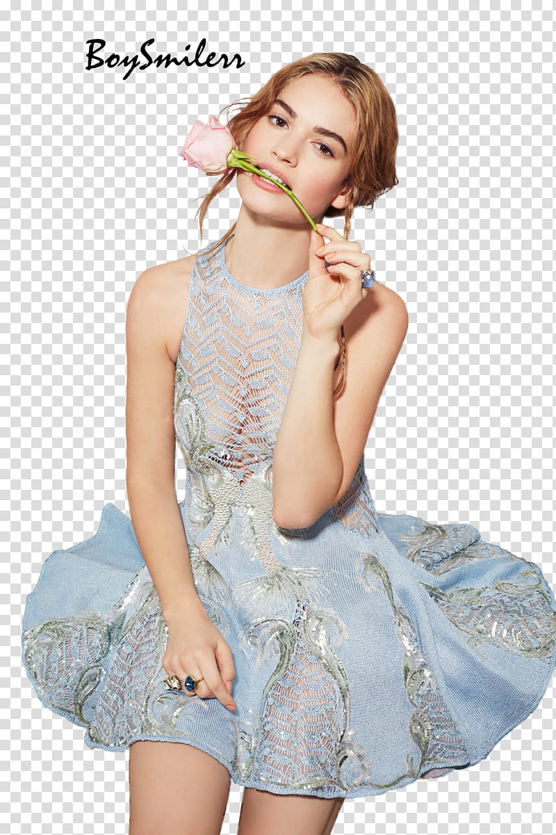 Lily James transparent background PNG clipart