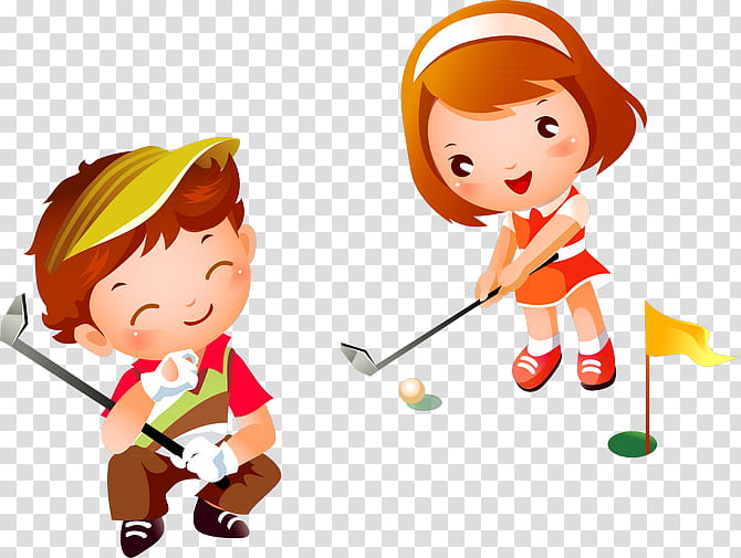 Golf, Golf Course, Tee, Golf Clubs, Cartoon, Golf Balls, Recreation, Child transparent background PNG clipart