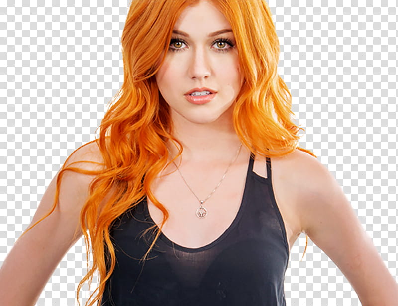 Katherine McNamara, woman wearing black tank top transparent background PNG clipart