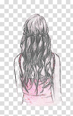s, back view of woman in pink dress transparent background PNG clipart