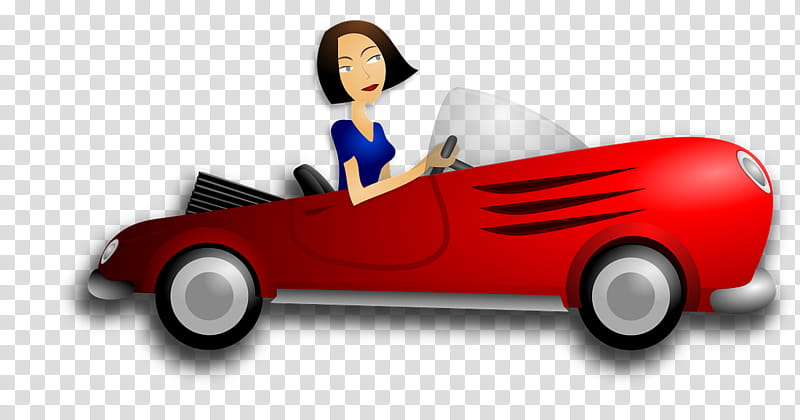 Classic Car, Driving, Woman, Girl, Lady, Female, Vehicle, Cartoon transparent background PNG clipart