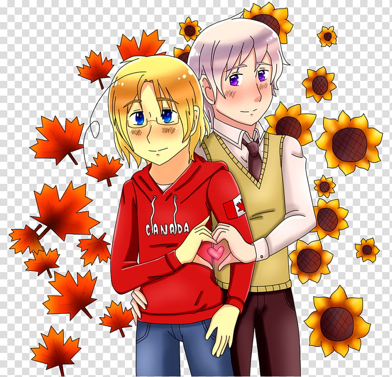 Maples and Sunflowers [APH] transparent background PNG clipart