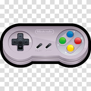 D Cartoon Icons III, Nintendo SNES, gray Nintendo controller transparent background PNG clipart