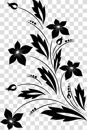 Flower Ornament, Visual Arts, Drawing, Poster, Blackandwhite, Leaf, Pedicel, Plant transparent background PNG clipart thumbnail