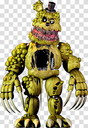 Nightmare Fredbear transparent background PNG cliparts free