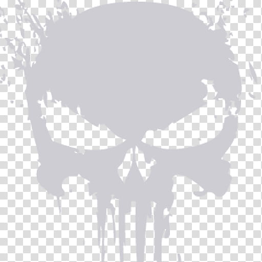 Punisher Skull, Jaw, Computer, Bone, Head, Silhouette, Black And White transparent background PNG clipart