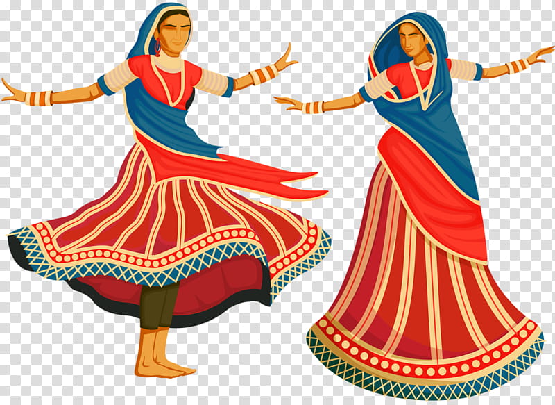 Couple Performing Bhangra Folk Dance Of Punjab India Stock Illustration -  Download Image Now - iStock
