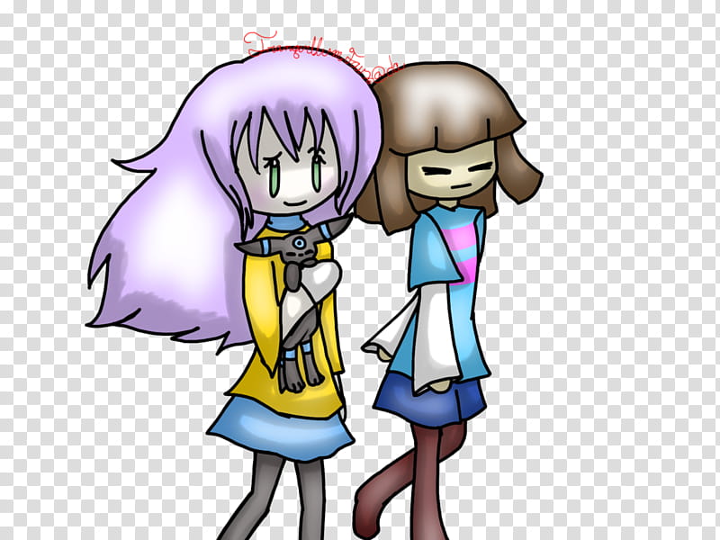 Me, Frisk and Seigneur|Undertale transparent background PNG clipart