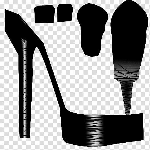 Laced Corset Shoe, black stiletto-heeled platform sandal silhouette transparent background PNG clipart