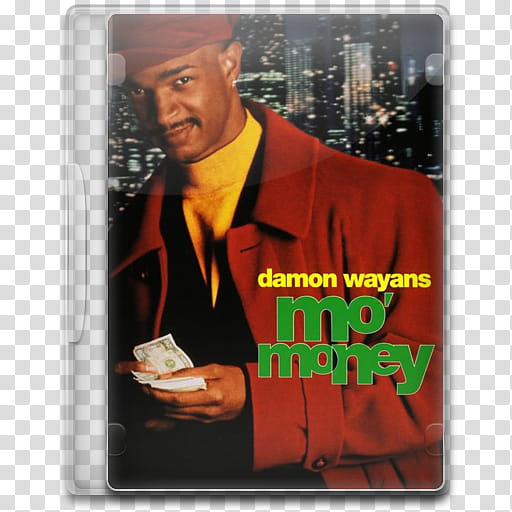 Movie Icon , Mo' Money, Damon Wayans Mo' Money DVD case transparent background PNG clipart