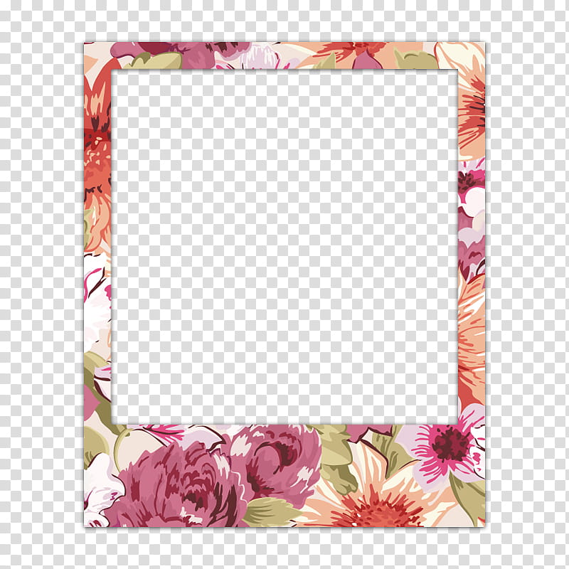 Pink Flower Frame, Instant Camera, Hashtag, Blog, Video, Email, Frame, Plant transparent background PNG clipart
