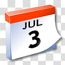WinXP ICal, July  calendar art transparent background PNG clipart
