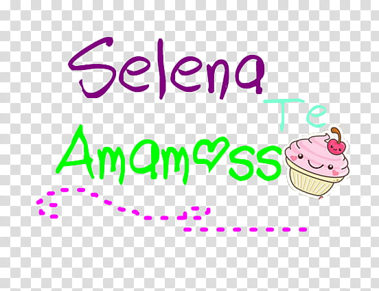 Texto Selena Te Amamoss transparent background PNG clipart