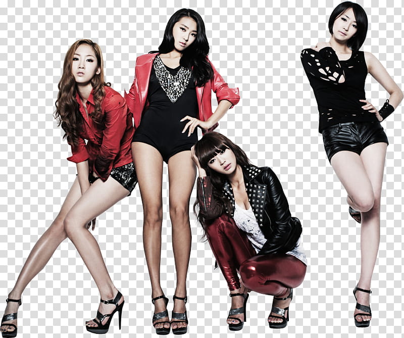 Sistar Render, four women posing for transparent background PNG clipart