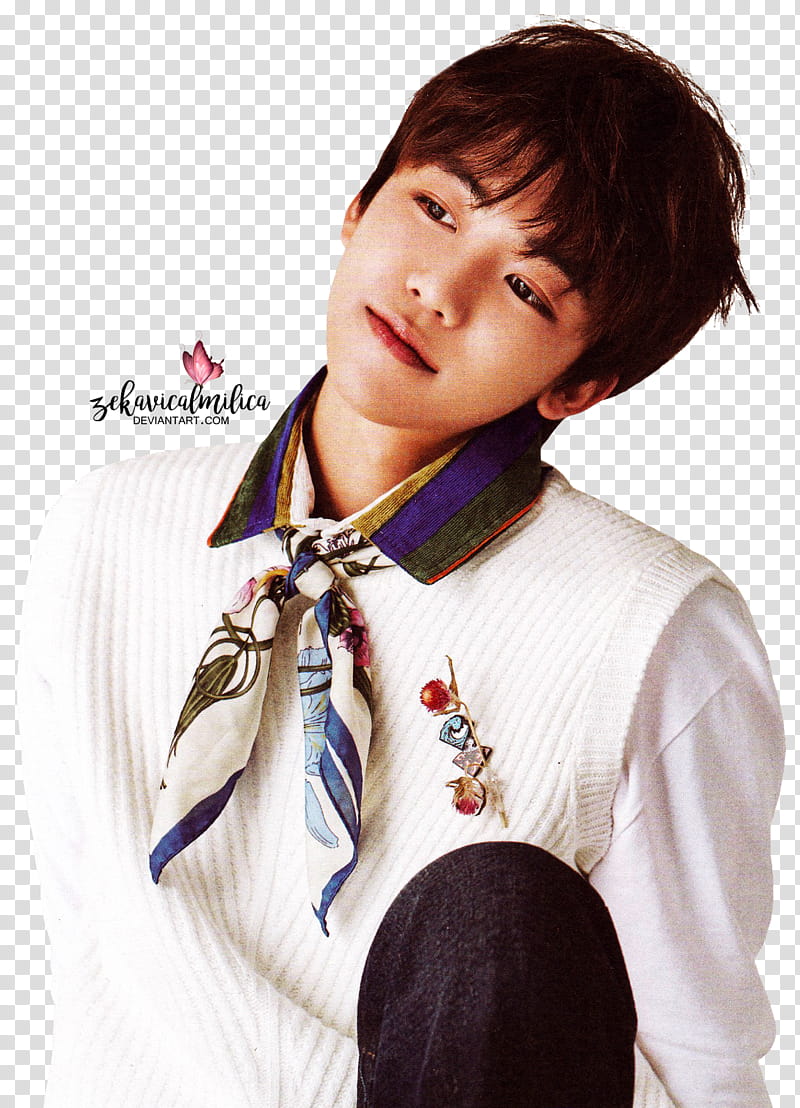 NCT Jaemin  Season Greetings, man wearing white and purple sweater looking sideways transparent background PNG clipart