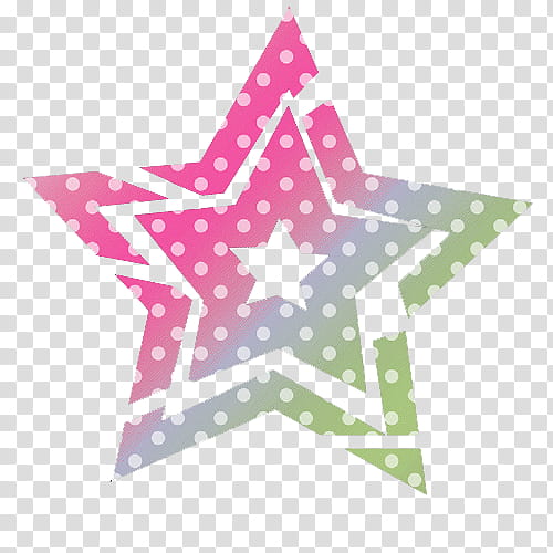 pink and green star graphic transparent background PNG clipart