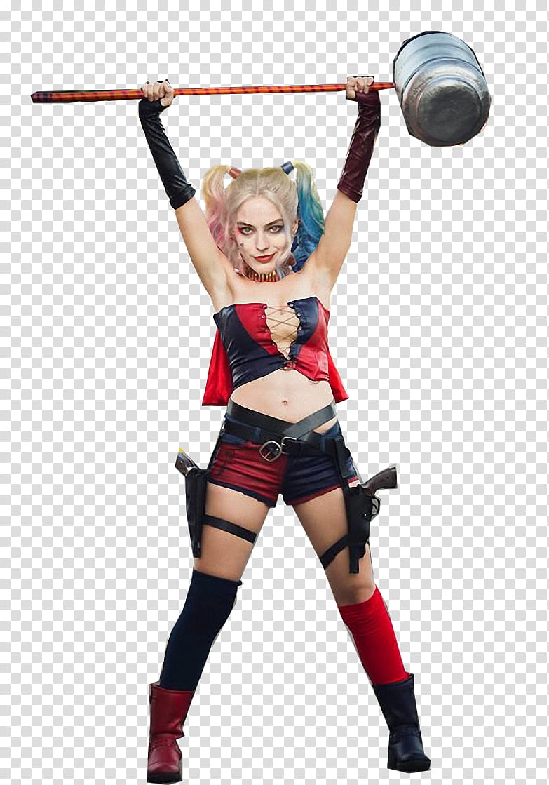 Harley Quinn New  Capa Rojo y Blanco transparent background PNG clipart