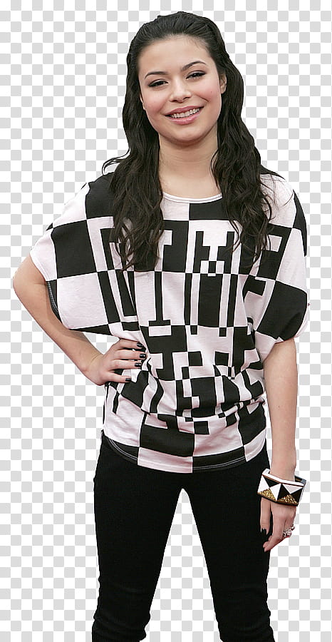 women's black and white crew-neck shirt close-up transparent background PNG clipart