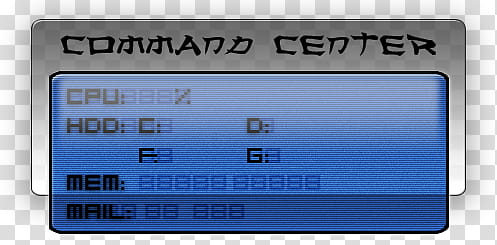 Command Center Samurize Skin, blue and gray illustration transparent background PNG clipart