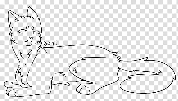 FREE Warrior Cats Linearts, black cat illustration transparent background PNG clipart