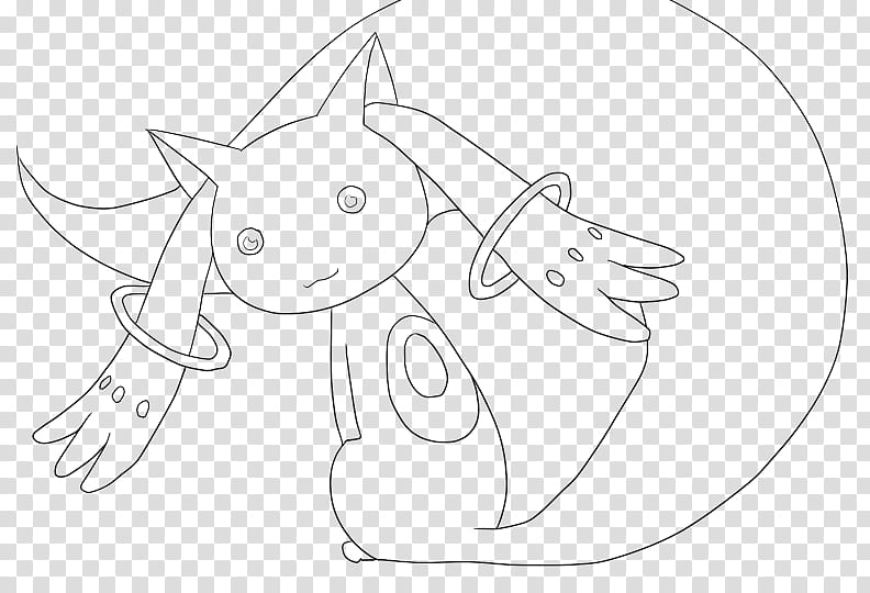 Anime Coloring Page  Kyubey transparent background PNG clipart